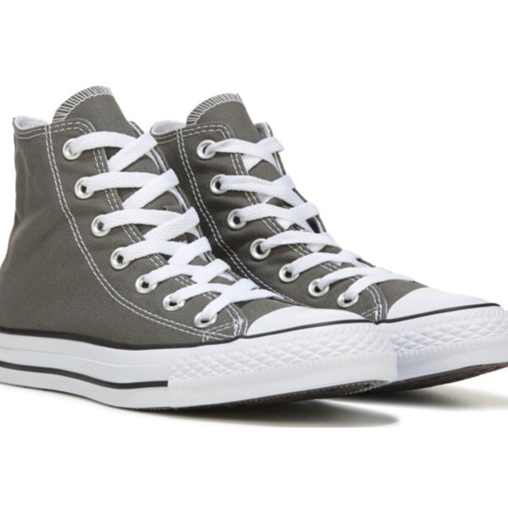 Grey high top converse